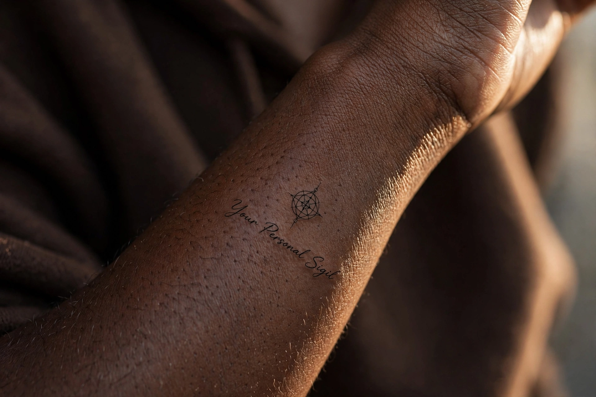Personal sigil symbol aesthetic tattoo idea on the wrist