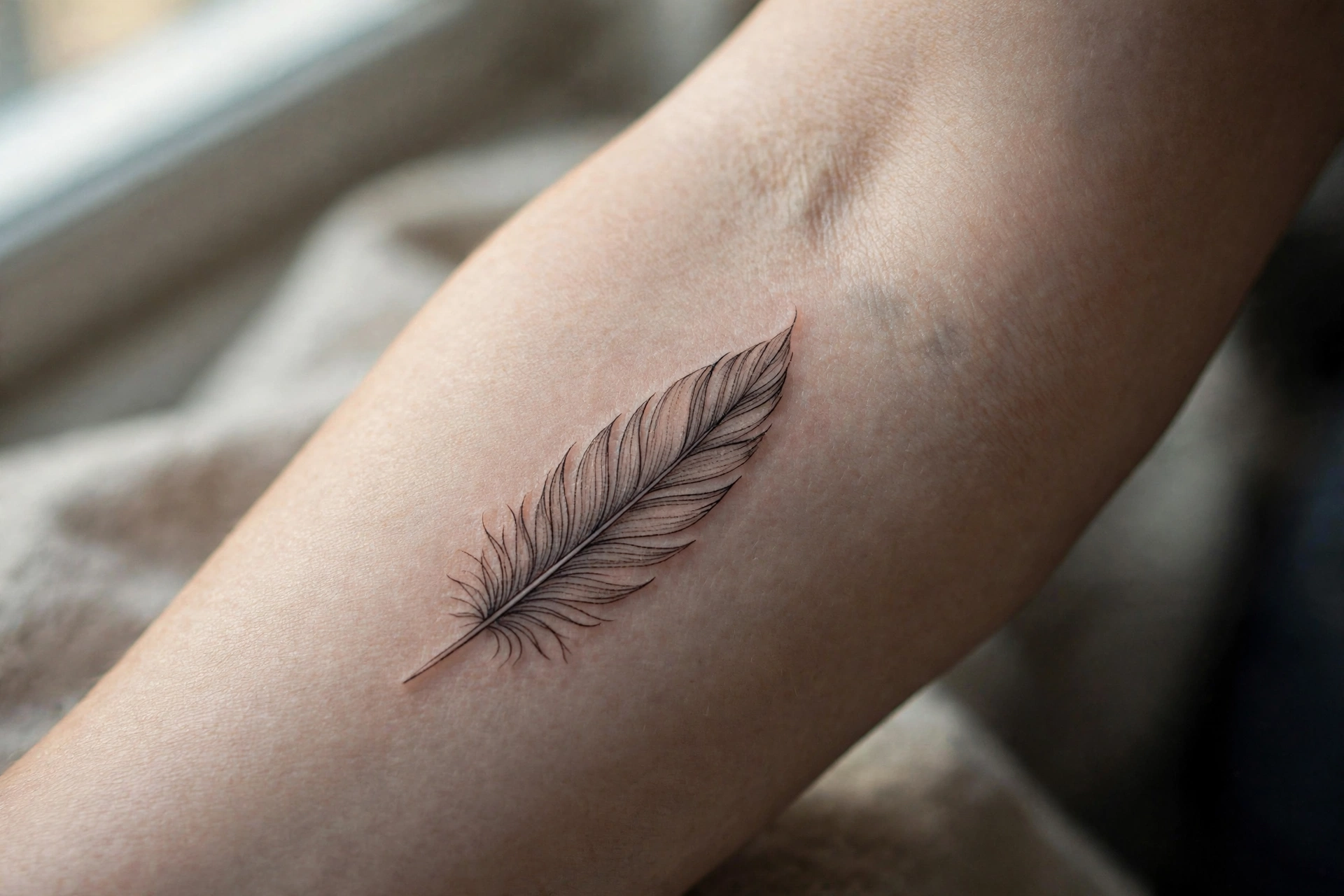 Cheerful sunflower tattoo on a woman's arm