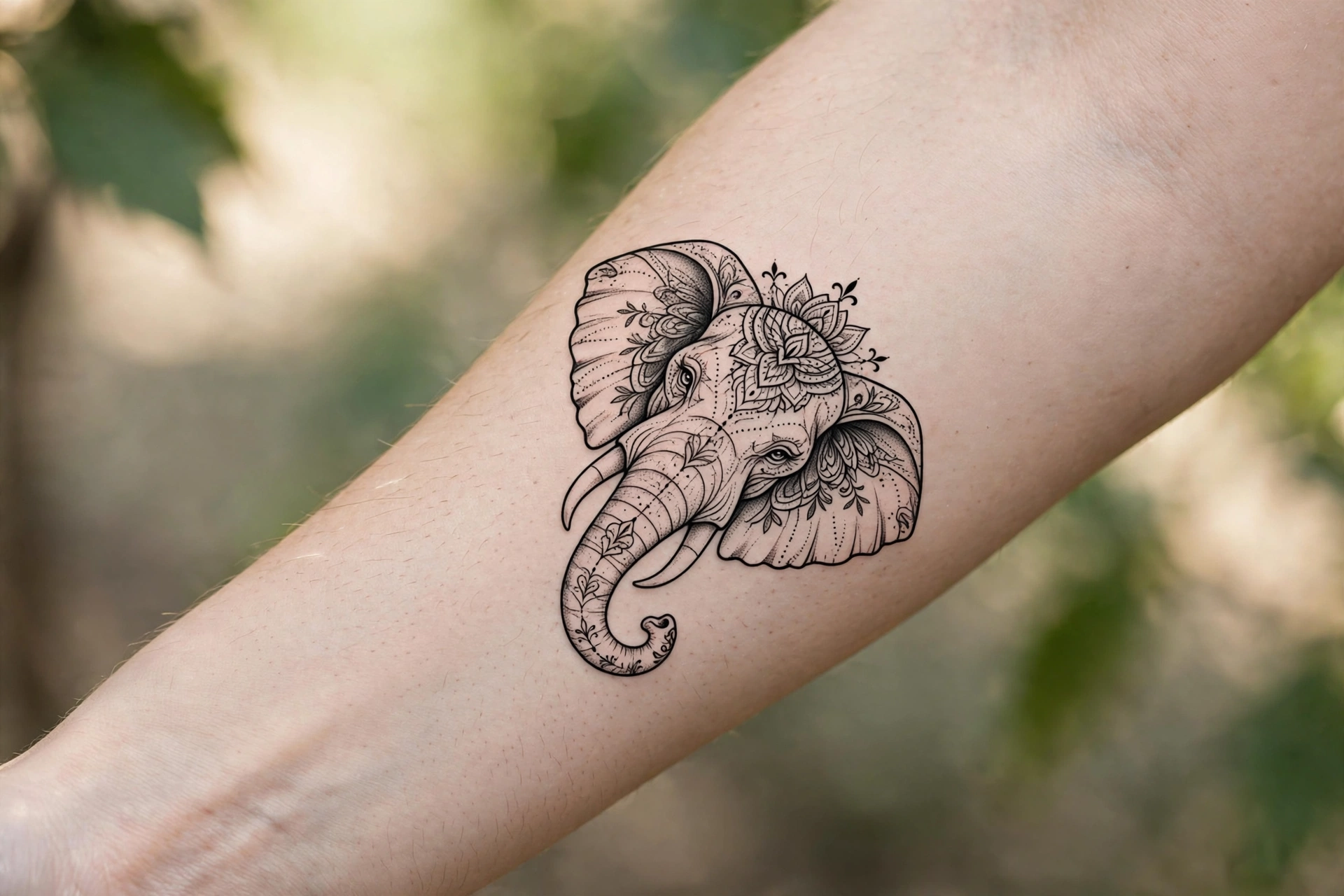 Soft feathered angel wings tattoo on a woman's shoulder blade wrapping to arm