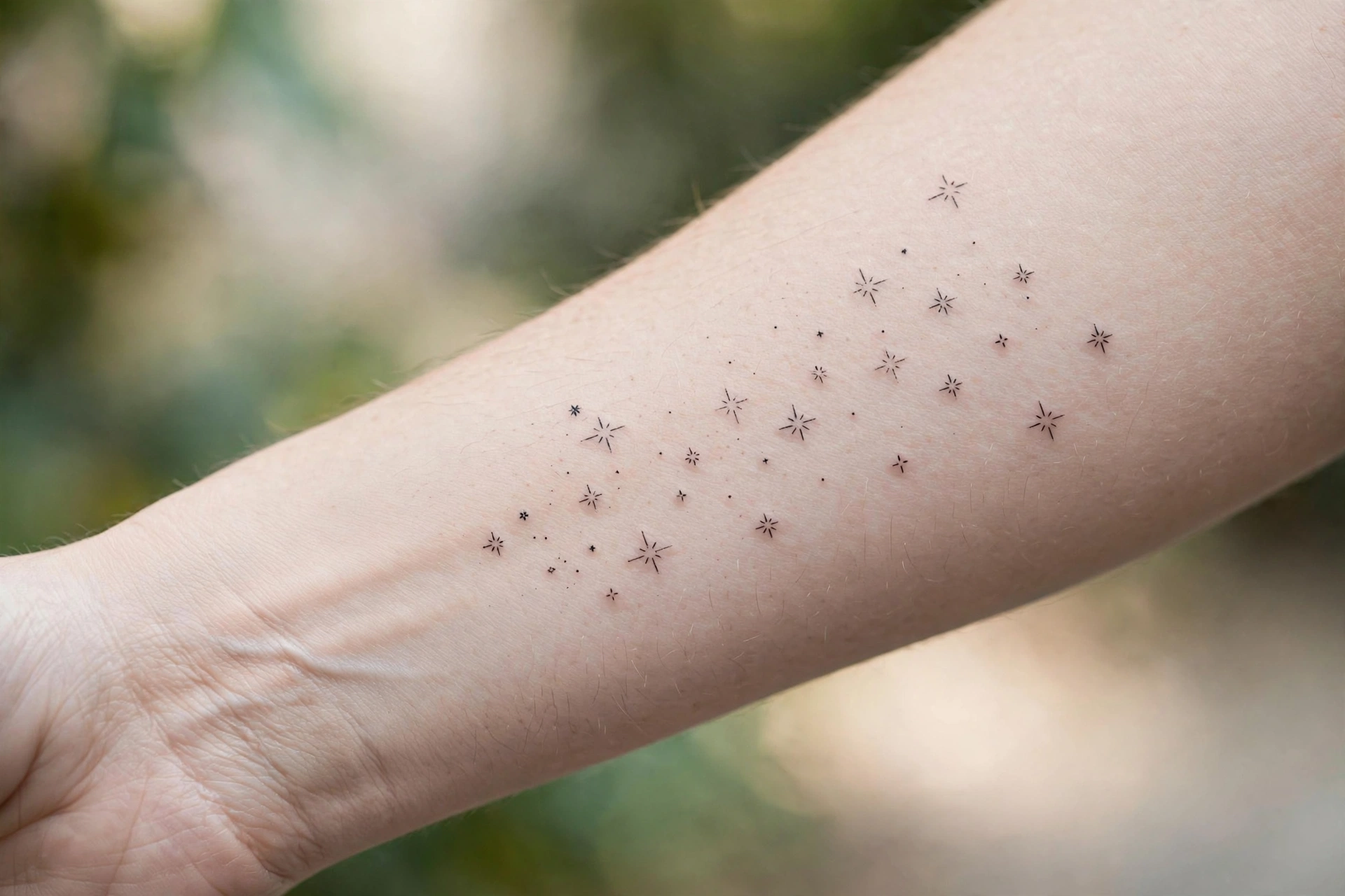 Vintage heart-shaped locket tattoo on a woman's inner arm