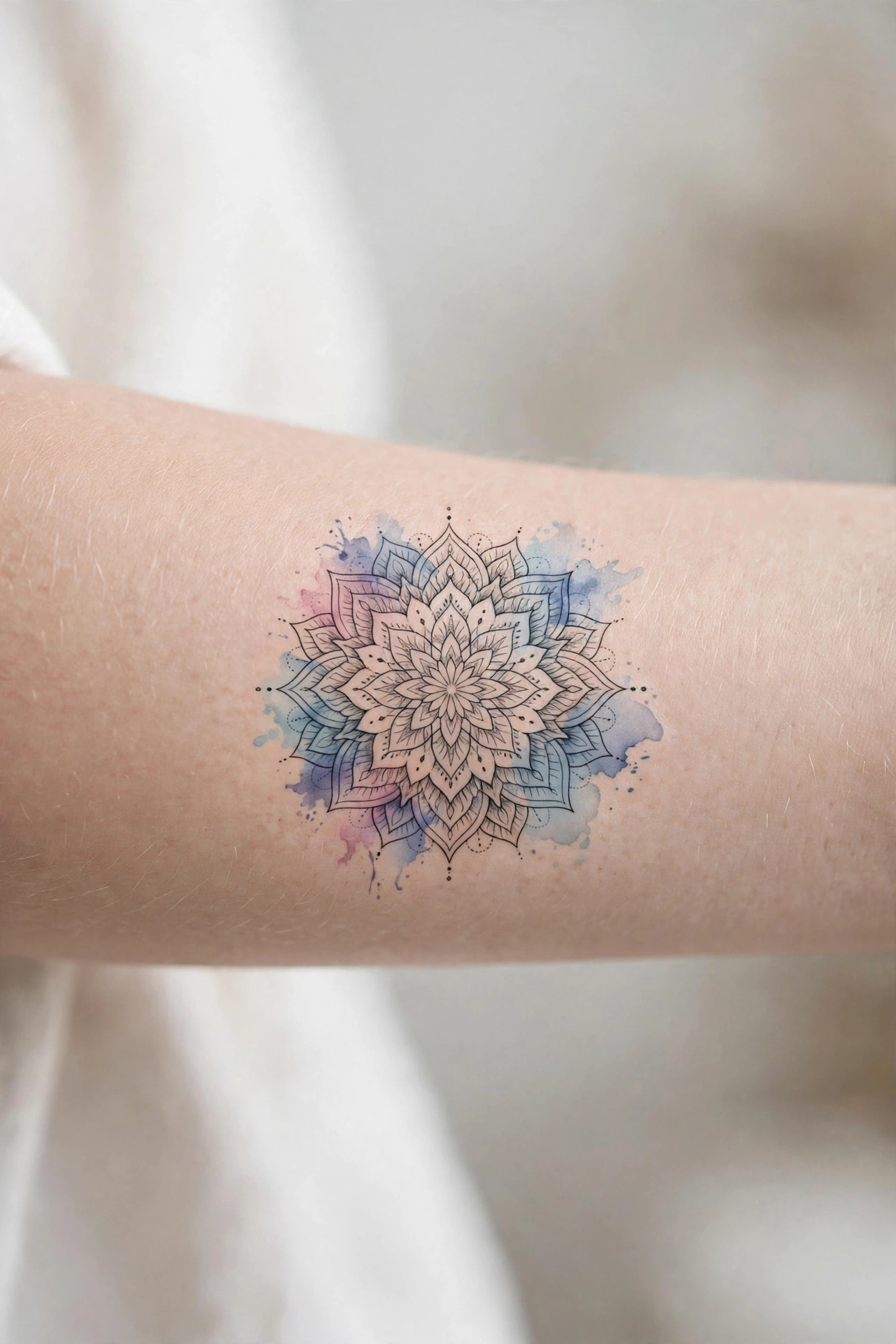 Inspirational quote running along a woman's forearm tattoo