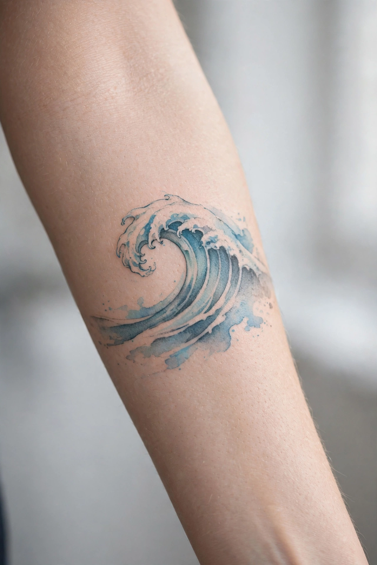 Full floral sleeve tattoo covering a woman's arm