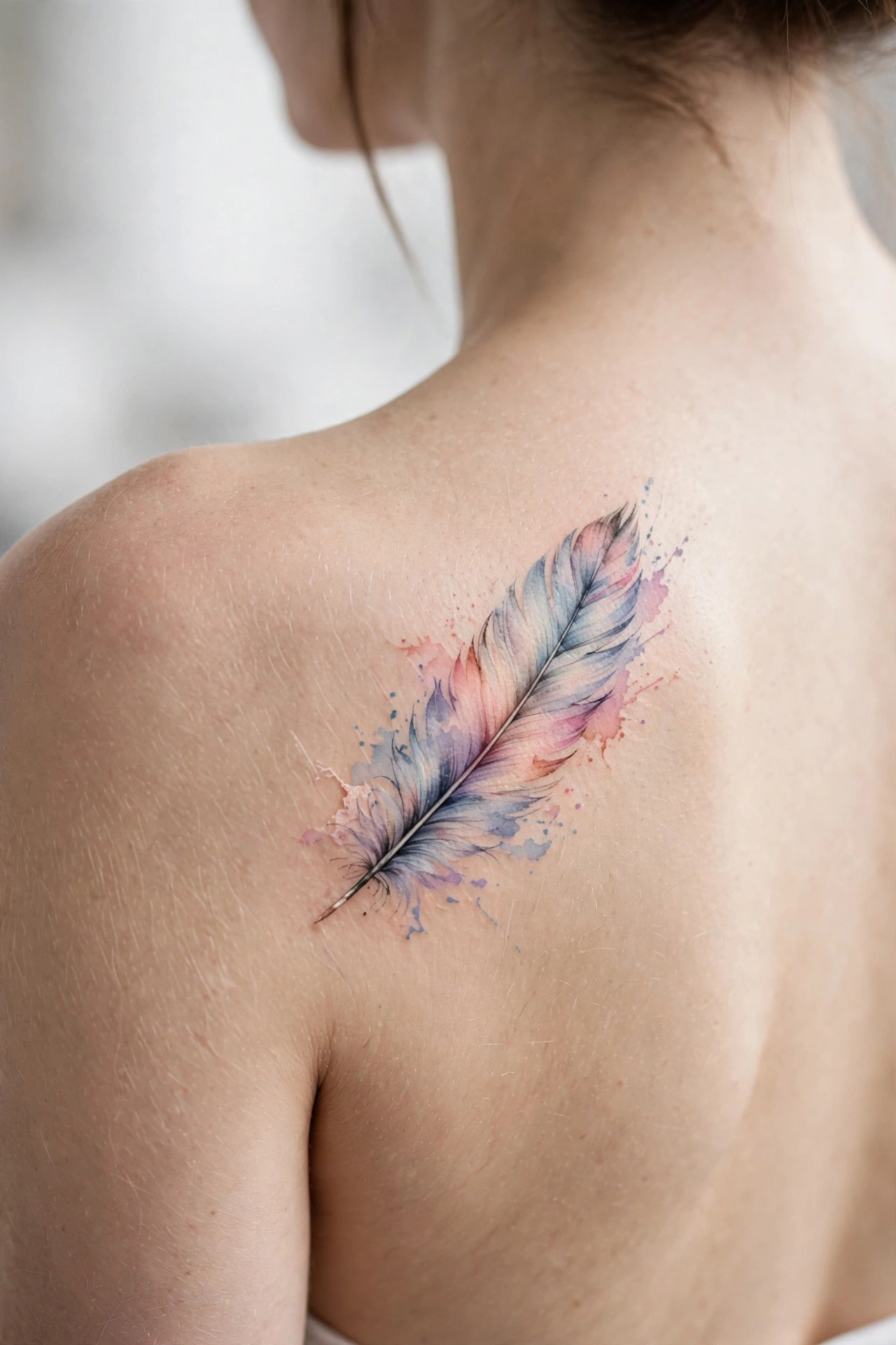 Ornamental filigree tattoo like jewelry down a woman's spine