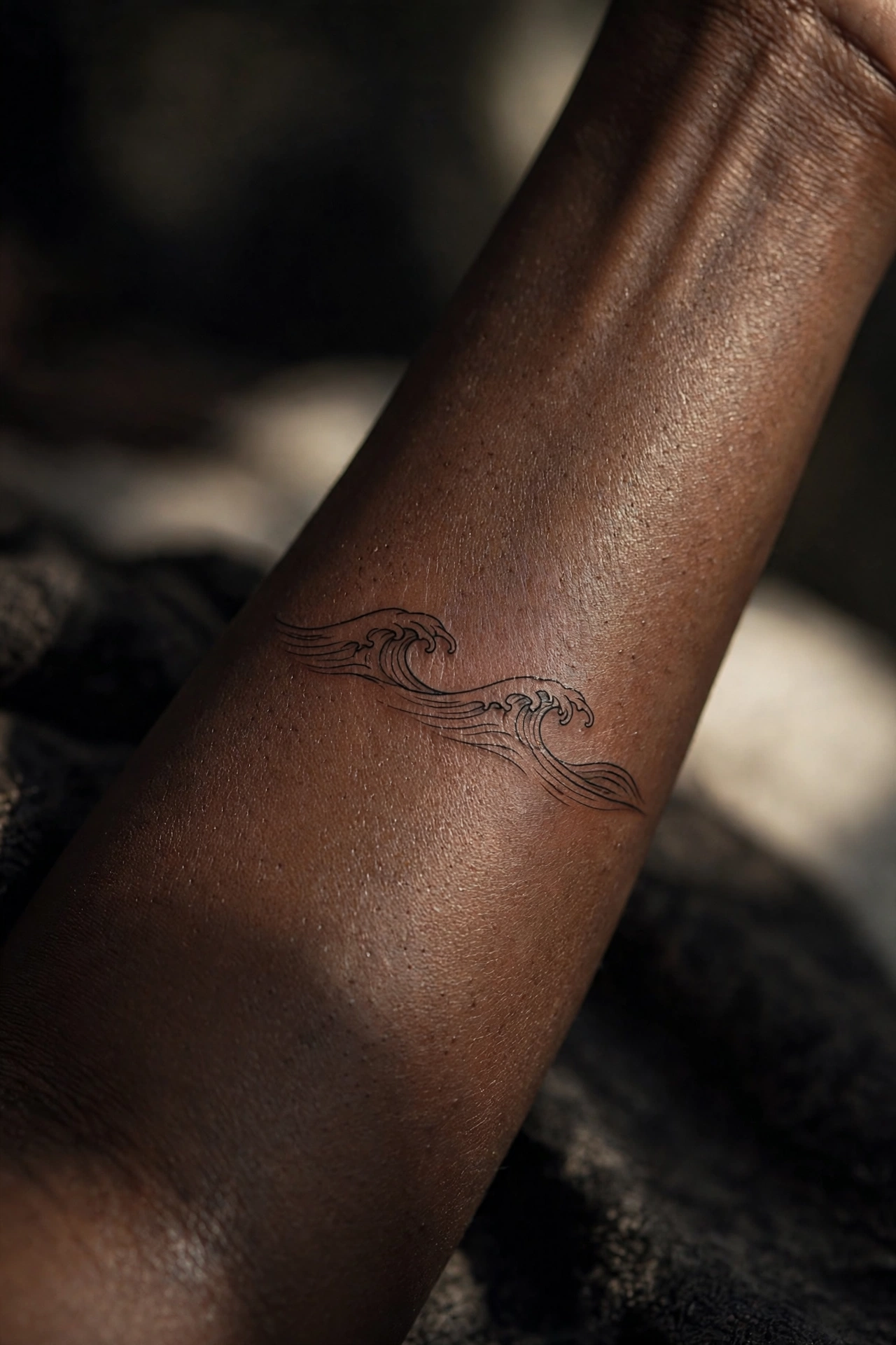 Wave best friend tattoo for ocean lovers