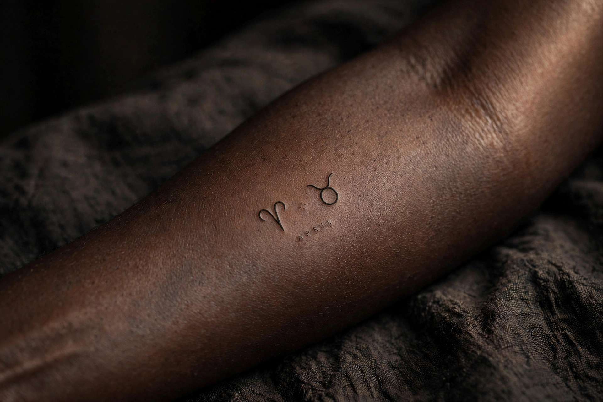 Aries and Taurus zodiac birth month tattoo