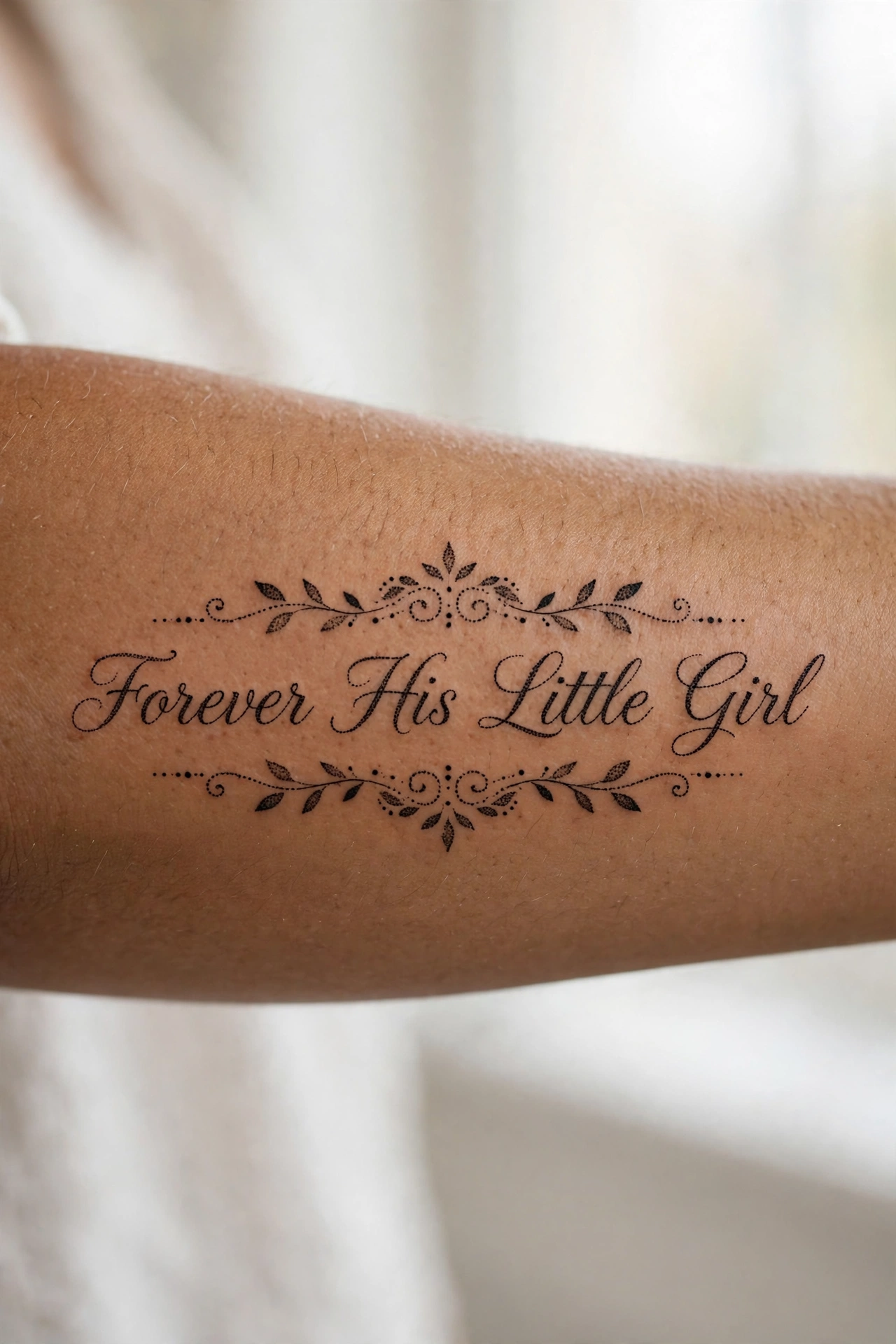 Forever his little girl script tattoo