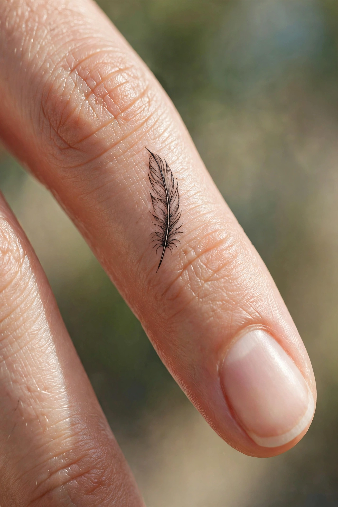 Small paw print tattoo on a finger