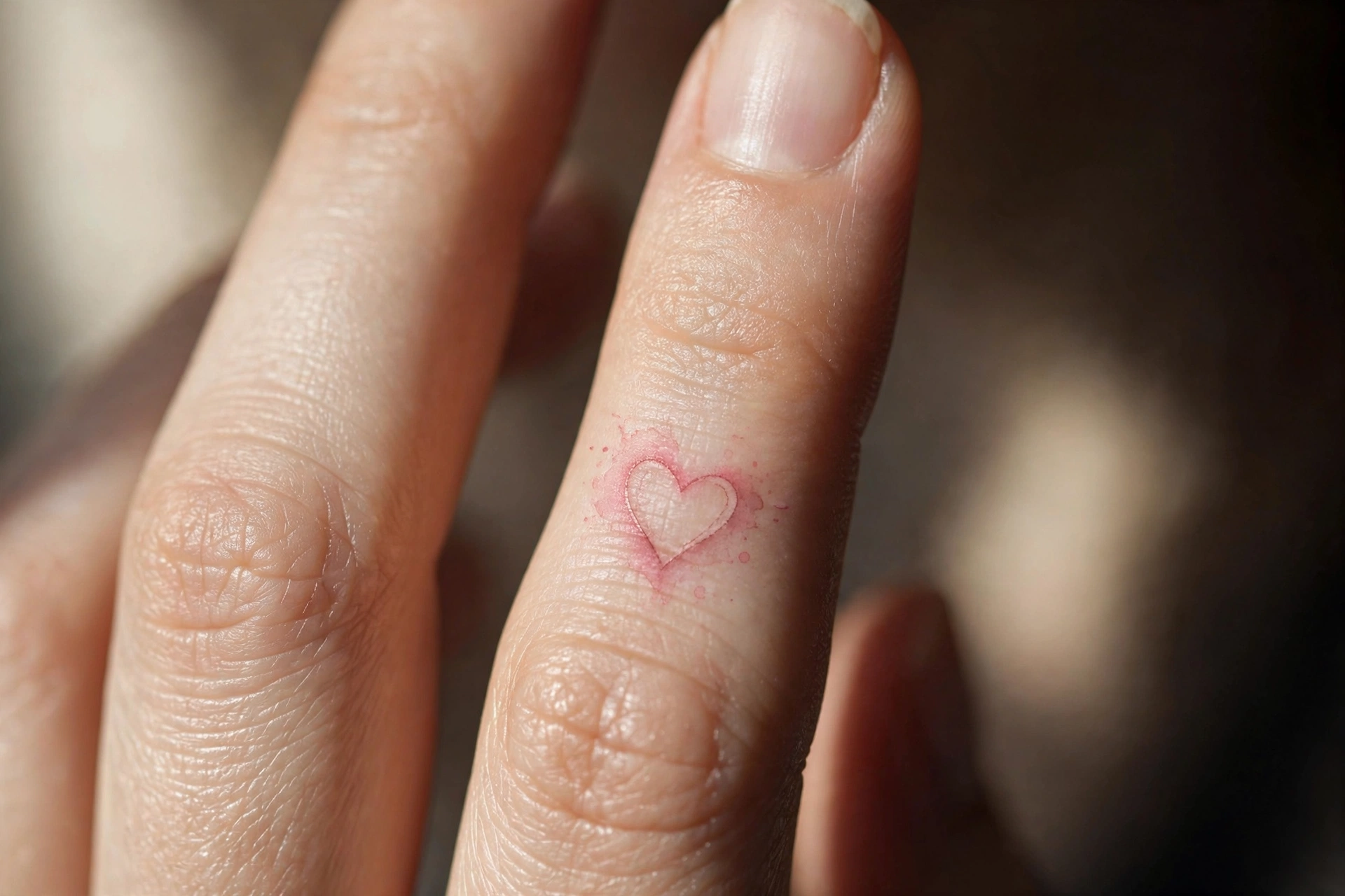 Miniature crown tattoo on a ring finger