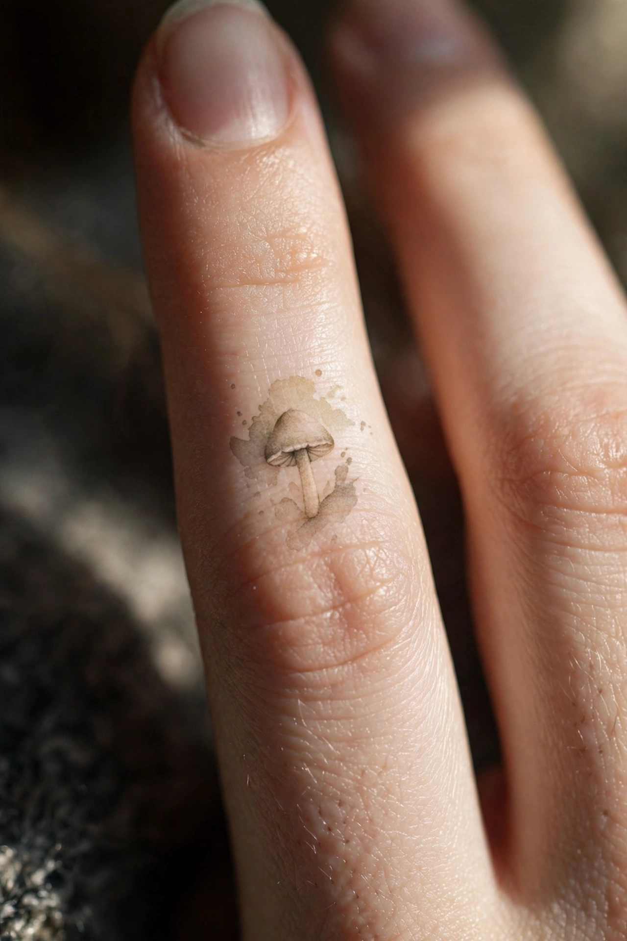 Roman numerals date tattoo along the side of a ring finger