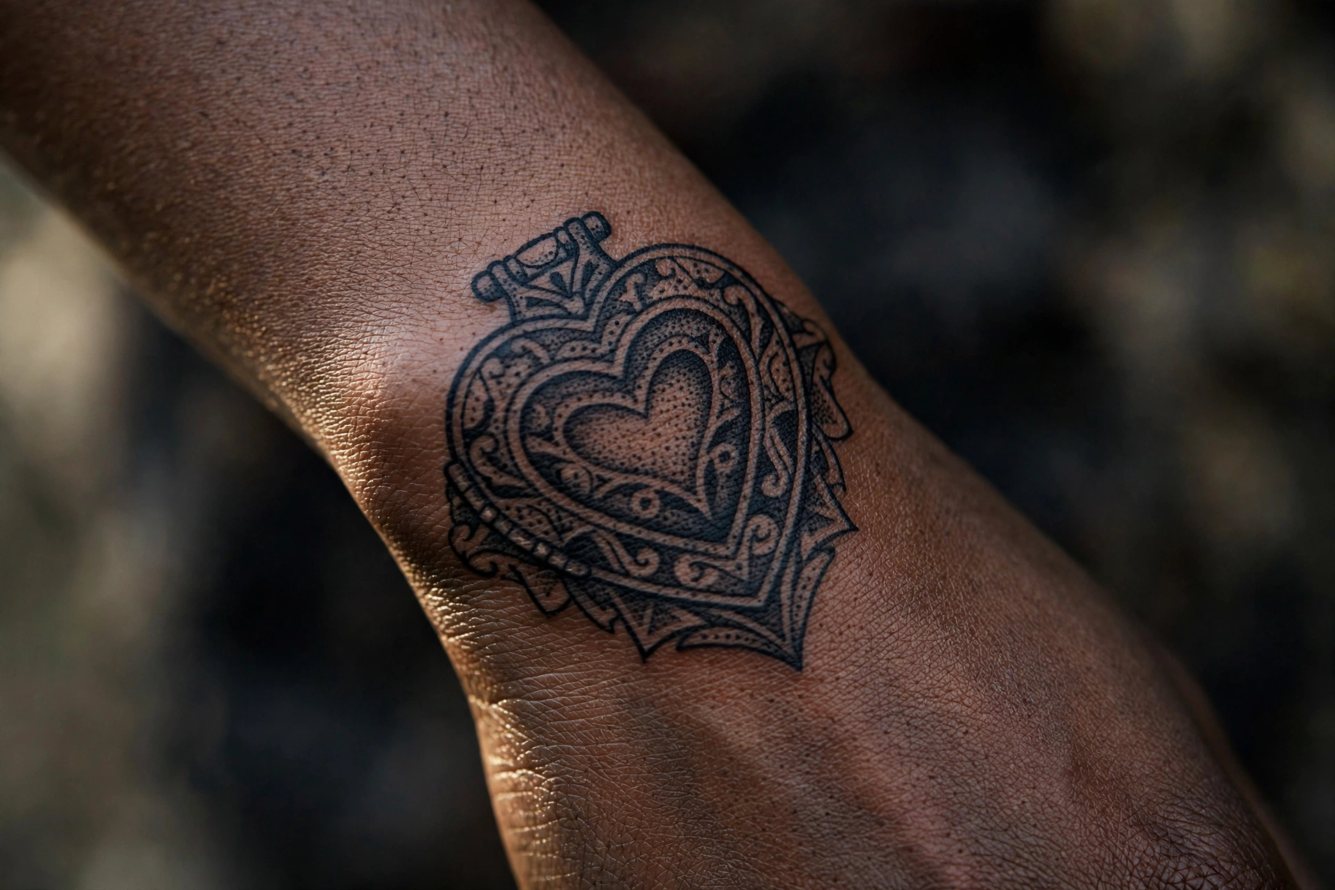 Locket heart girly tattoo idea on the collarbone