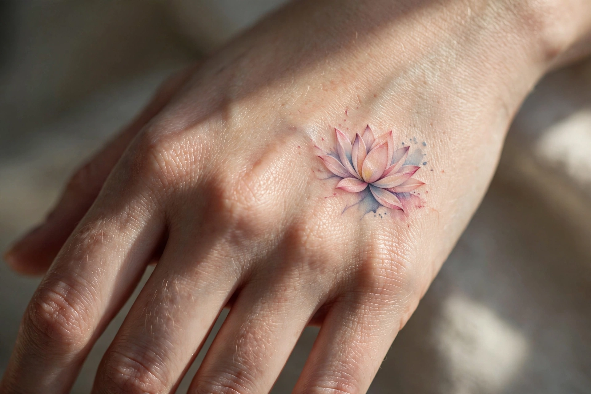 Infinity symbol tattoo on the side of a woman's finger
