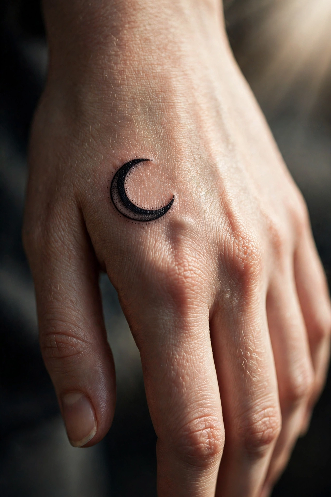 Pair of cherries tattoo split across two of a woman's fingers