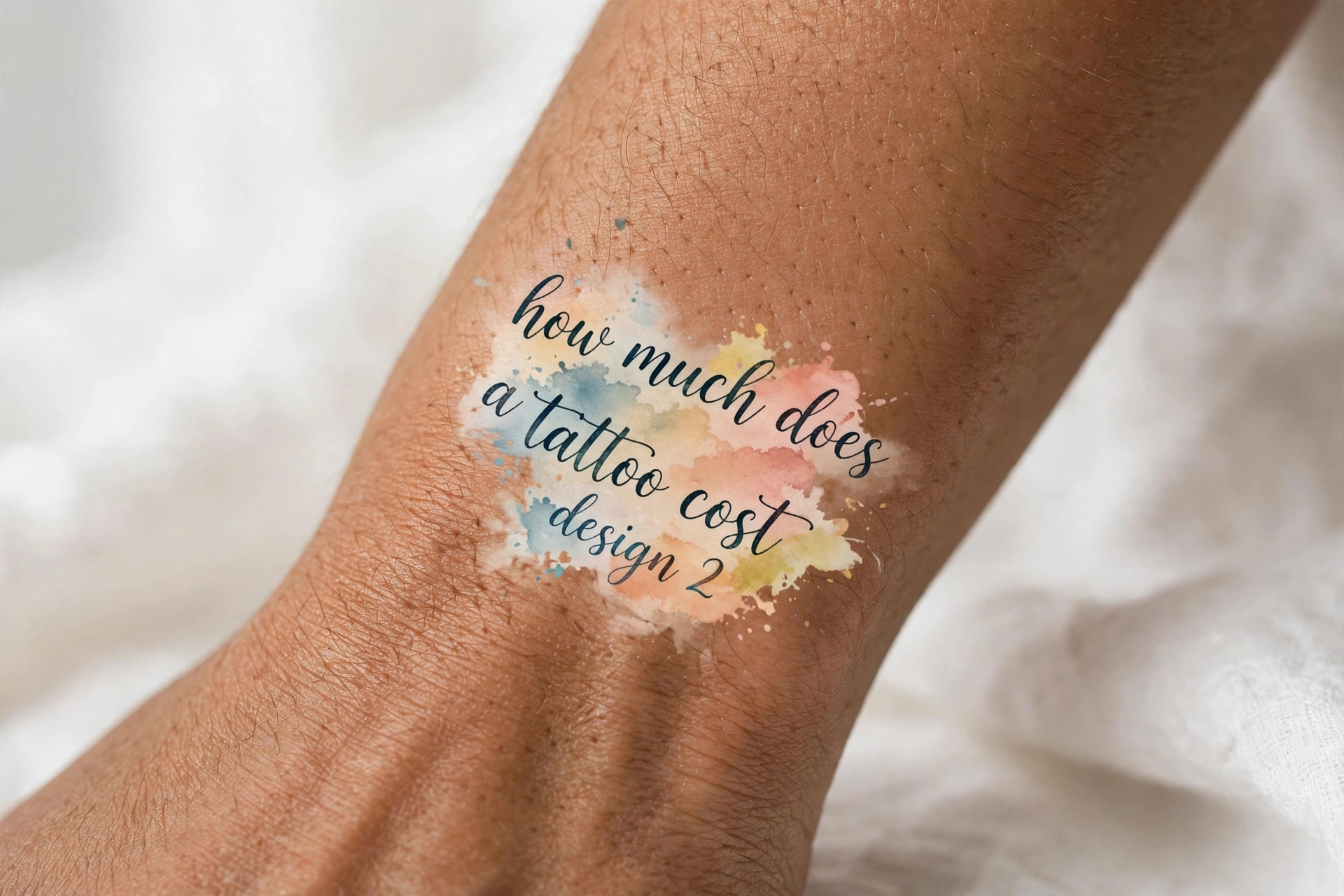 Small minimalist tattoo price example on a wrist