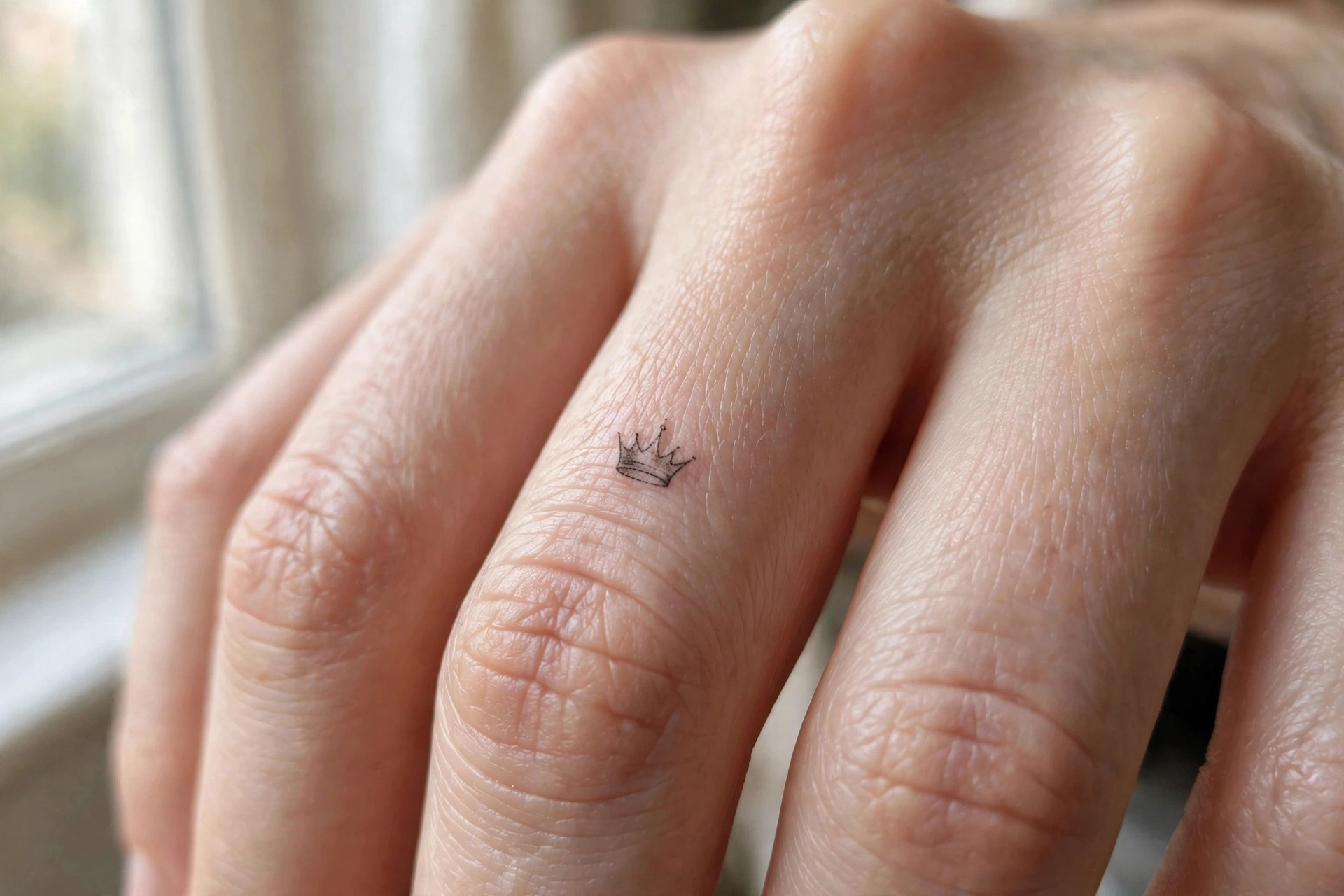 FEAR LESS motivational knuckle tattoo in clean sans serif