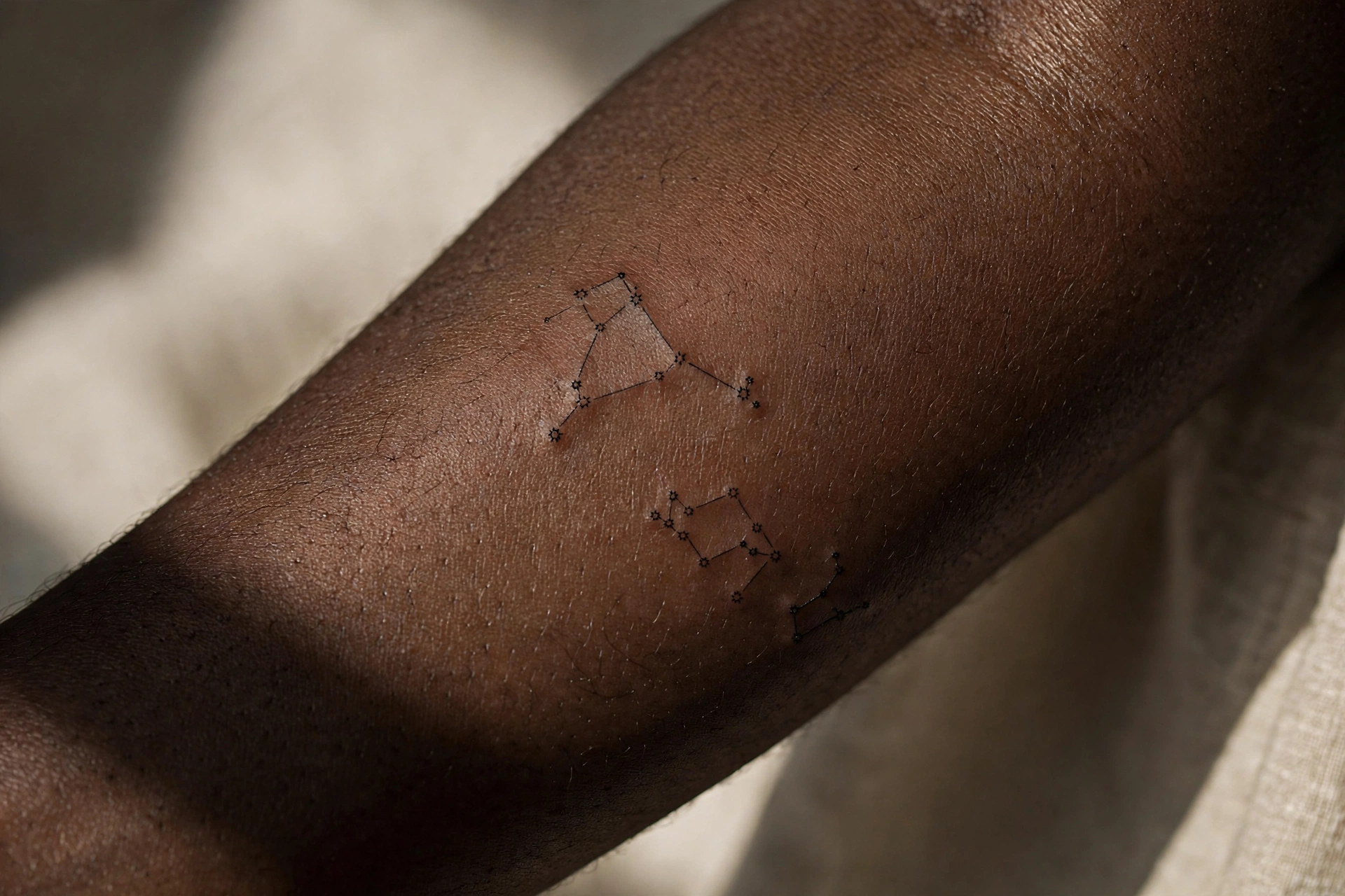 Big dipper and little dipper couple tattoos