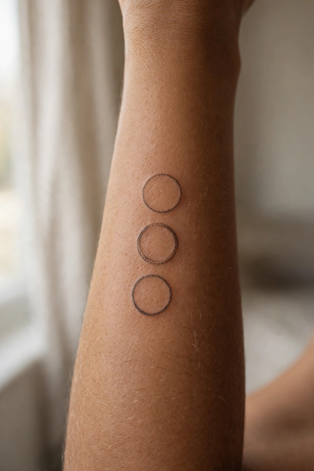 Matching minimalist ring tattoos for couples