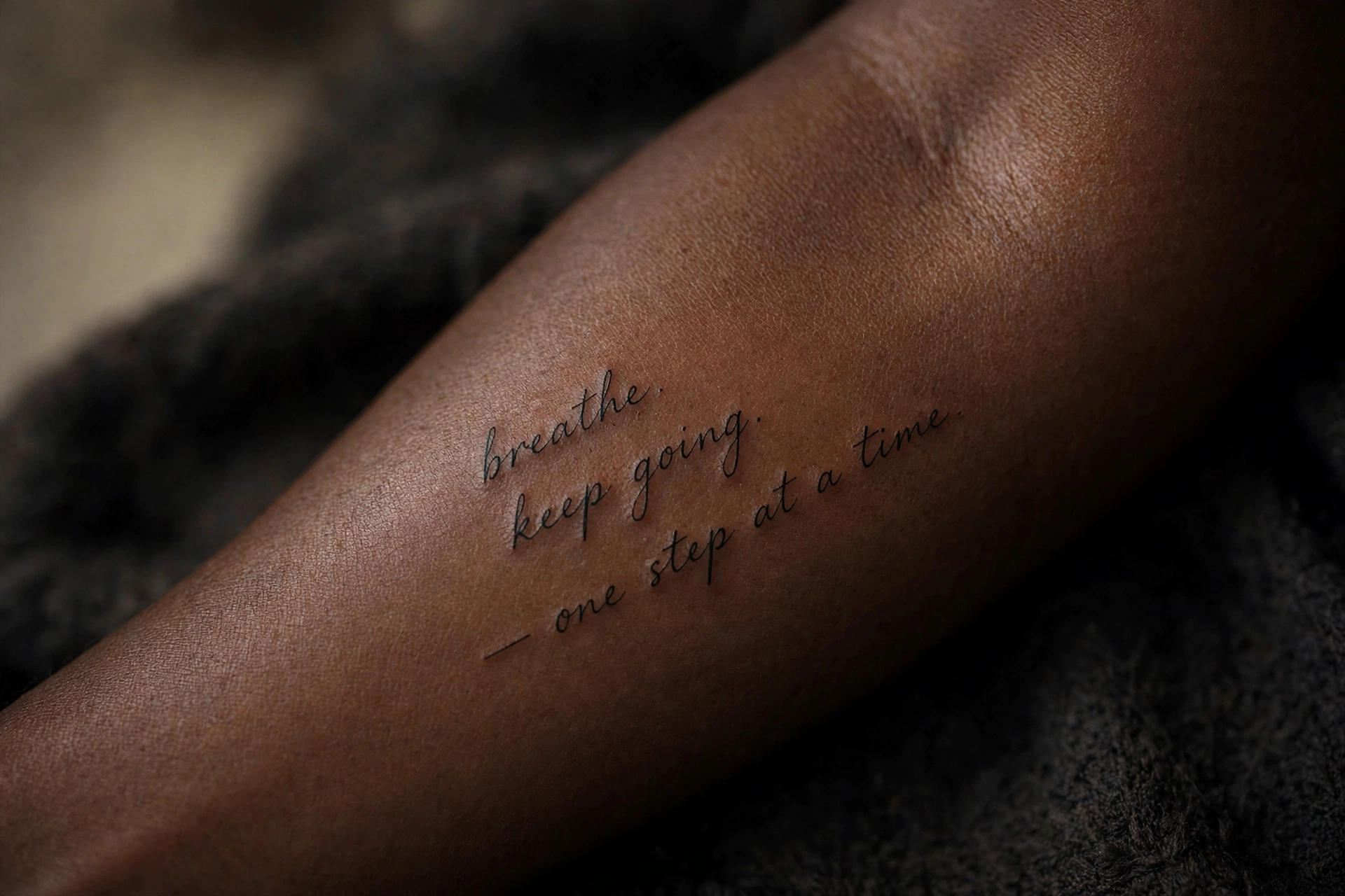 Handwritten memorial tattoo replicating a loved one's writing