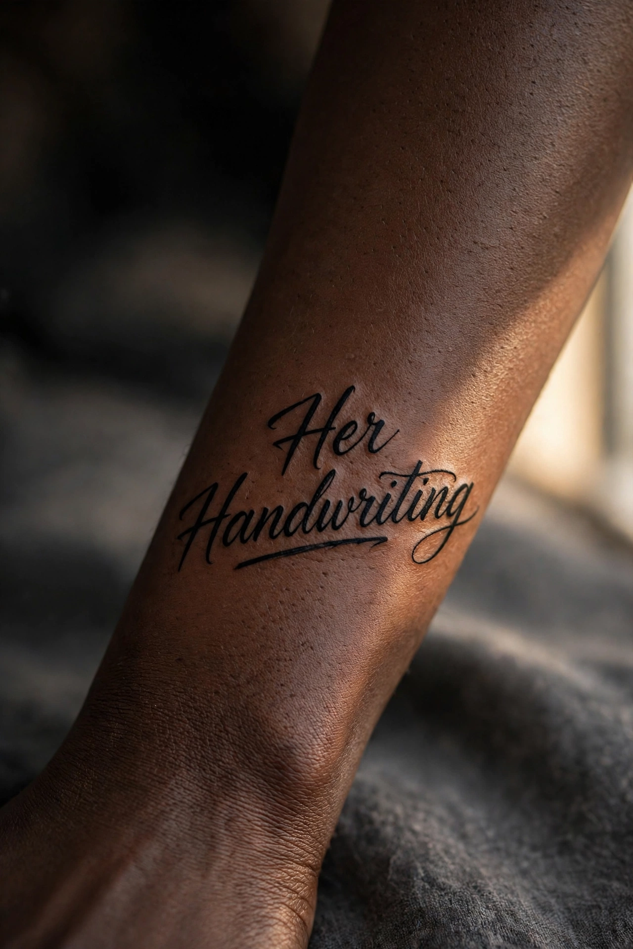 Mom's actual handwriting tattooed in her own script