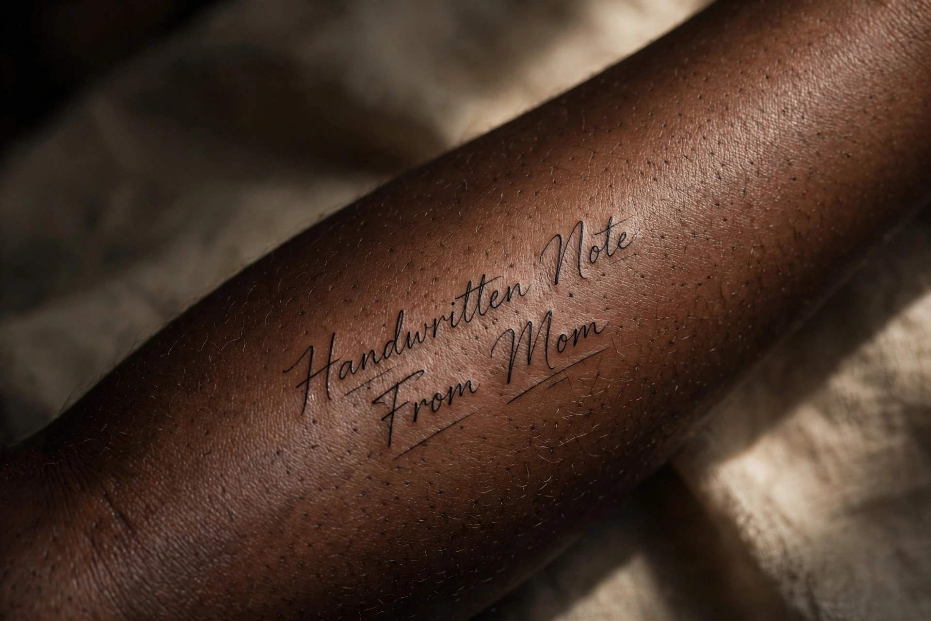 Mom's handwritten note tattooed as keepsake for son