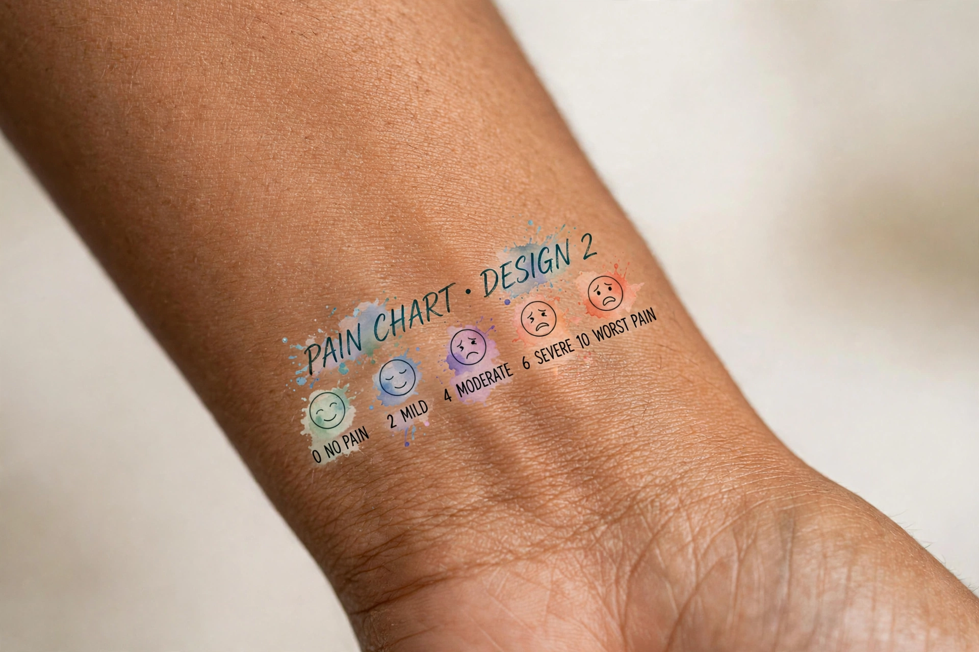 Woman getting a low-pain outer arm tattoo in a professional studio