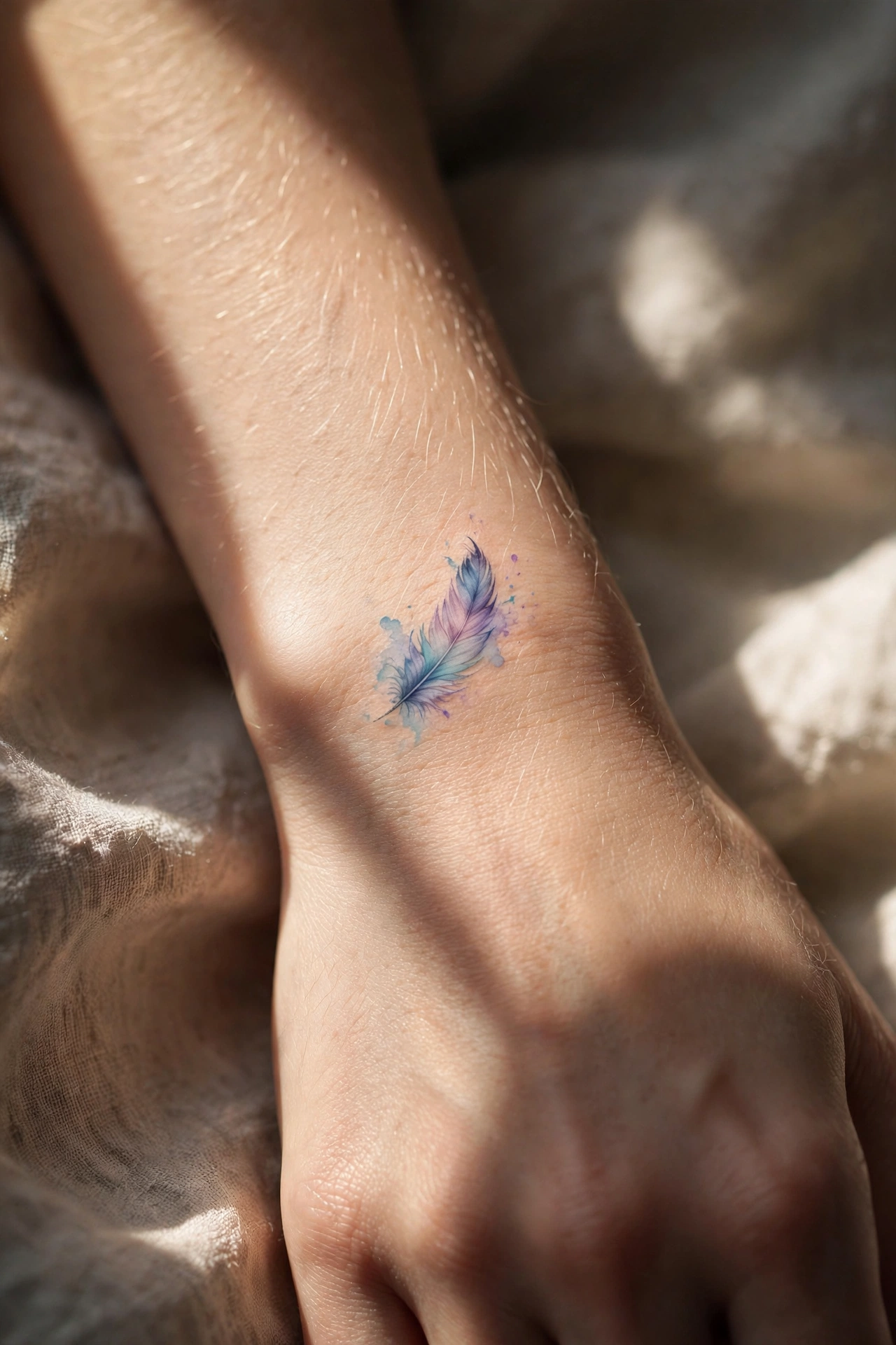 Tiny ornamental elephant tattoo on a woman’s wrist