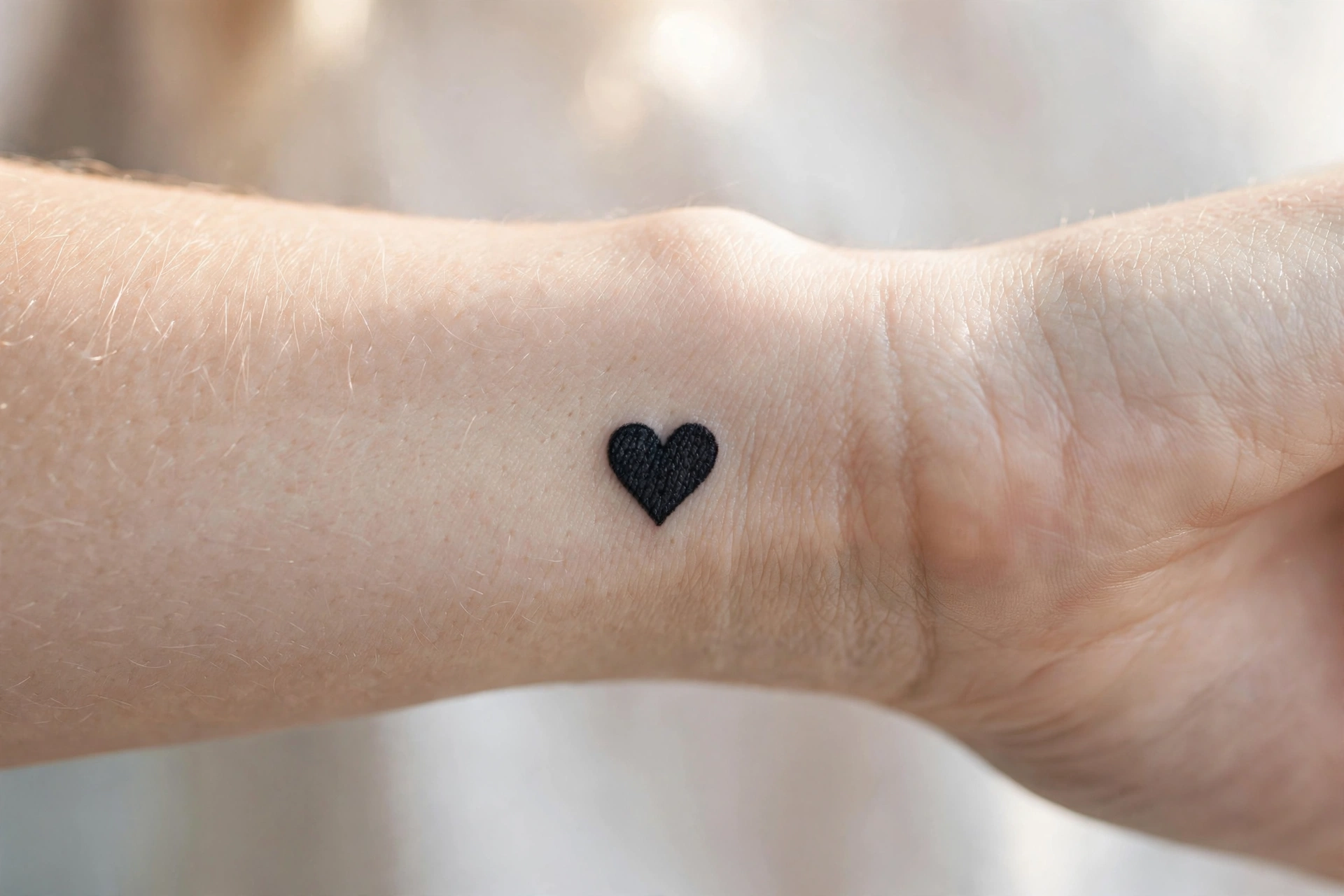 Small scallop seashell tattoo on a woman’s wrist